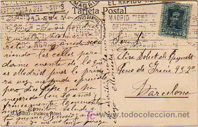 Postales: MADRID. PALACE HOTEL. (ED. BLASS). - Foto 2