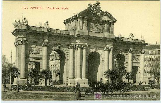 Postales: POSTAL MADRID PUERTA DE ALCALA - Foto 1
