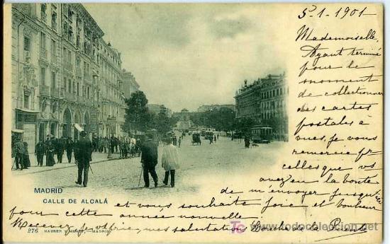 Postales: POSTAL MADRID CALLE DE ALCALA - Foto 1