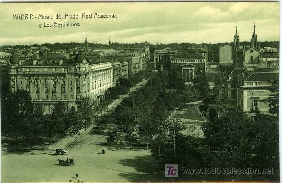 Postales: POSTAL MADRID MUSEO DEL PRADO Y ACADEMIA - Foto 1