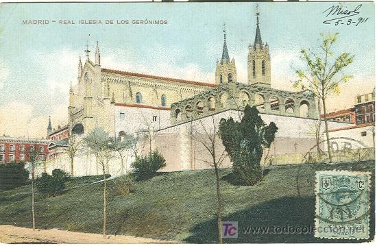Postales: MADRID. IGLESIA DE LOS JER&Oacute;NIMOS. - Foto 1