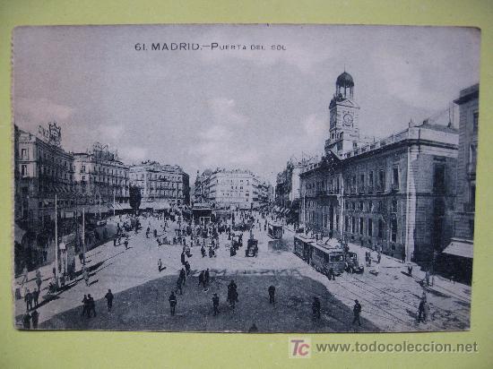Postales: MADRID - PUERTA DEL SOL - SIN CIRCULAR - ANIMADA - Foto 1