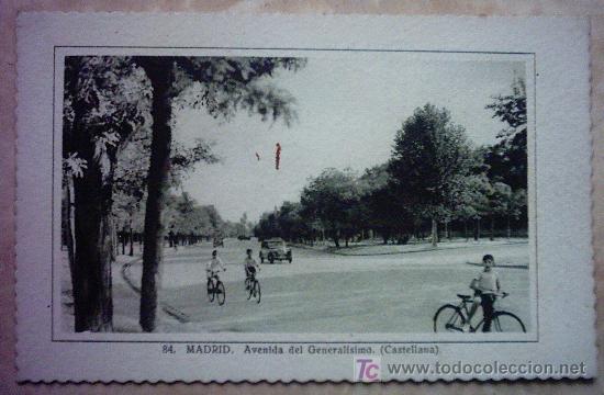 Postales: MADRID . AVENIDA DEL GENERALISIMO. (CASTELLANA). - Foto 1