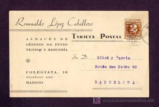 Postales: Postal de MADRID: Postal comercial de Romualdo Lopez Caballero - Foto 1
