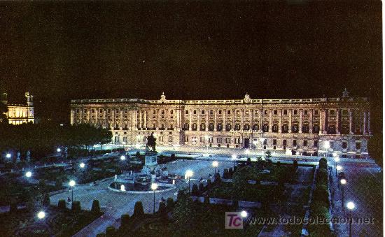 Postales: MADRID - PALACIO REAL- ANTIGUA - CIRCULADA - Foto 1