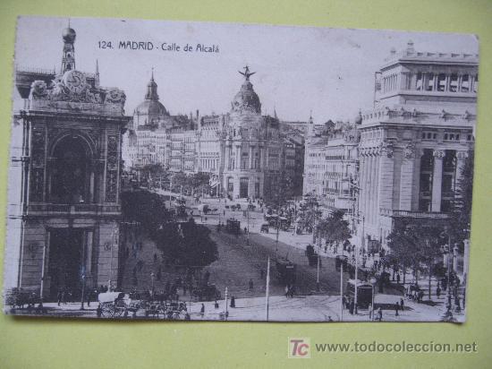 Postales: MADRID - CALLE ALCALA - Foto 1