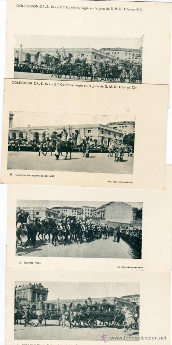Postkarten: Coleccion Daje completa. Siere 3&ordm; en la Jura de S.M. D. Alfonos XIII en Madrid.10 postales monarquia