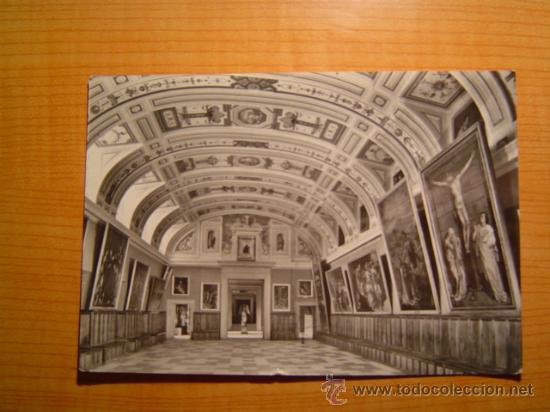 Postales: POSTAL EL ESCORIAL MONASTERIO SALA CAPITULAR CIRCULADA