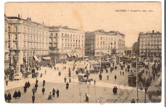 Postales: TARJETA POSTAL DE MADRID.- PUERTA DEL SOL. - Foto 1