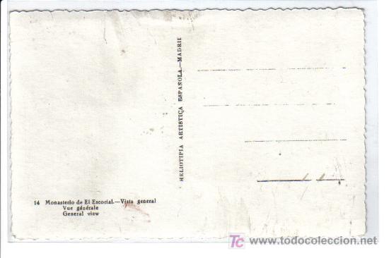 Postales: 14  MONASTERIO DE  EL ESCORIAL. -    Vista general - - Foto 2