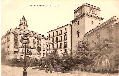 Postales: POSTAL MADRID PLAZA DE LA VILA - Foto 1
