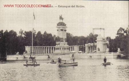 Cartoline: TARJETA POSTAL DE MADRID- ESTANQUE DEL RETIRO.