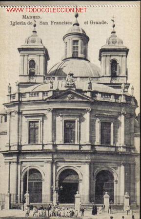 Cartoline: TARJETA POSTAL DE MADRID- IGLESIA DE SAN FRANCISCO EL GRANDE.