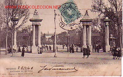 Cartoline: TARJETA POSTAL DE MADIRD N&ordm;1711.-ENTRADA AL RETIRO-.