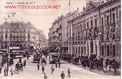 Cartoline: TARJETA POSTAL DE MADIRD.-PUERTA DEL SOL III.