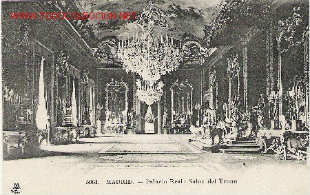 Postales: MADRID. PALACIO REAL: SALON DEL TORNO - Foto 1