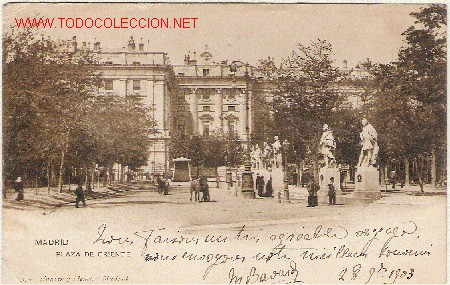 Postales: MADRID. PLAZA DE ORIENTE - Foto 1