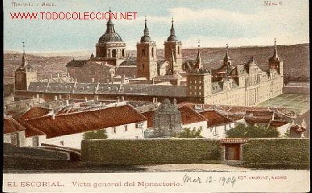 Cartoline: TARJETA POSTAL DEL ESCORIAL-VISTA GENERAL DEL MONASTERIO. LAURENT