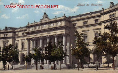 Postales: TARJETA POSTAL ANTIGUA DE MADRID - BOLSA DE COMERCIO - Foto 1