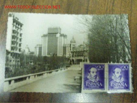 Postales: POSTAL DE MADRID. Edificio de la Plaza de Espa&ntilde;a - Foto 1
