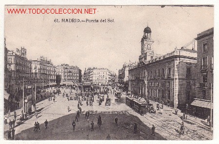 Cartoline: Madrid.- Puerta del Sol 1926