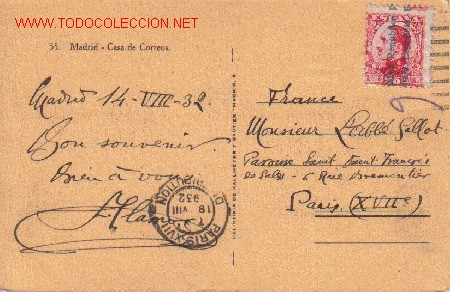 Postales: MADRID - CASA DE CORREOS.- - Foto 2