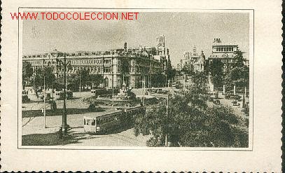 Postales: MADRID, PLAZA DE LA CIBELES Y EDIFICIO BANCO ESPA&Ntilde;A - Foto 1