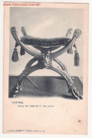 Postkarten: Escorial.- Silla de carlos V. (Palacio)