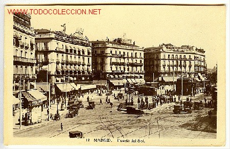 Postales: TARJETA POSTAL DE MADRID, N&ordm; 12. PUERTA DEL SOL. A.H.E. - Foto 1
