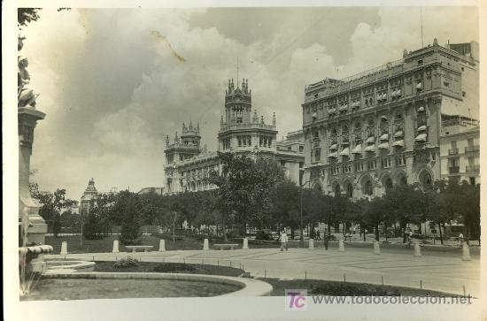 Postais: TARJETA POSTAL FOTOGRAFICA DE MADRID.PASEO DEL PRADO Y MINISTERIO DE MARINA