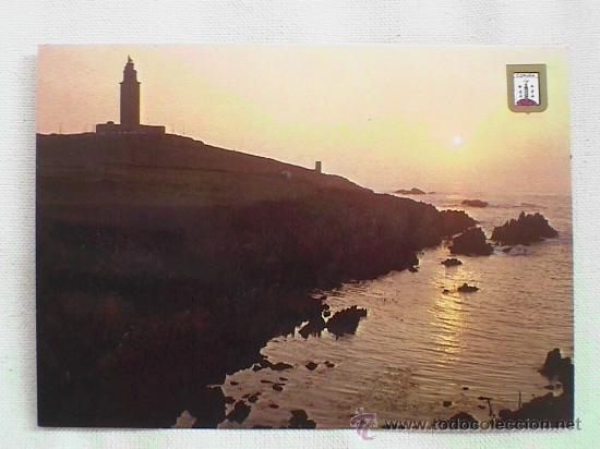 Postales: Torre de H&eacute;rcules. Puesta de sol - Foto 1