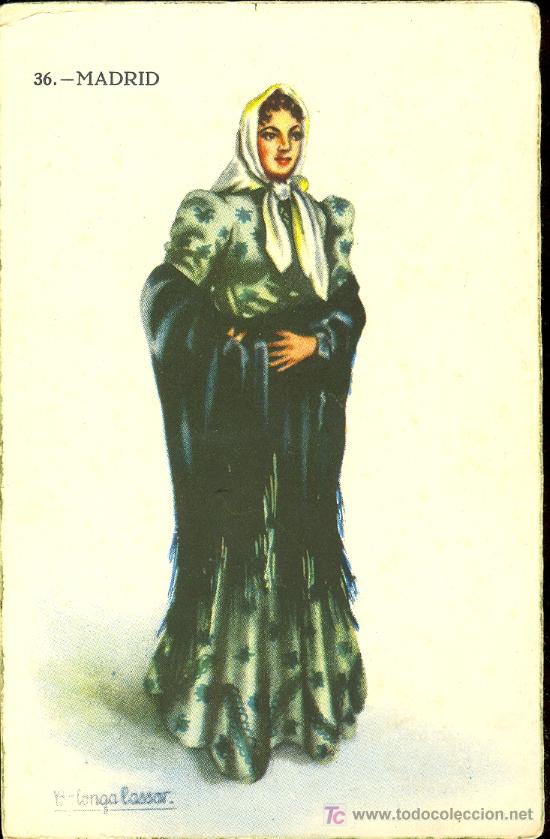 Postais: TARJETA POSTAL DE MADRID.MUJER TIPICA.