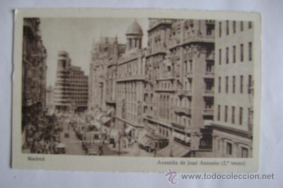 Postcards: MADRID.AVENIDA DE JOSE ANTONIO(2&ordm; TROZO)