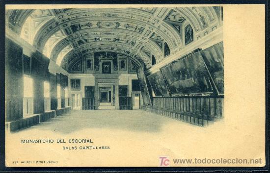 Postales: MONASTERIO DEL ESCORIAL : Hauser y Menet N&ordm; 589 - Salas Capitulares (Anterior a 1905)