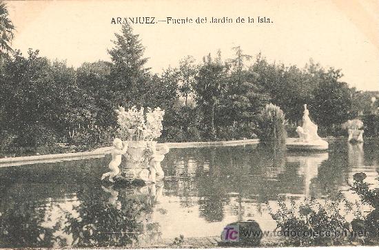 Postkarten: ARANJUEZ, FUENTE DEL JARDIN DE LA ISLA - GRAFOS