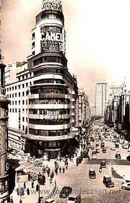 Postales: POSTAL DE MADRID N&ordm; 9 EDIFICIO DEL CAPITOL Y AVD&ordm;. JOSE ANTONIO - Foto 1