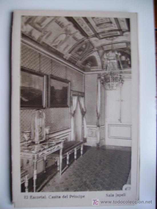 Postales: el escorial, casita del principe, sala japeli