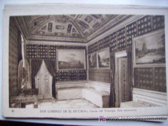 Postales: s.l.de el escorial, casita del principe, sala encarnada