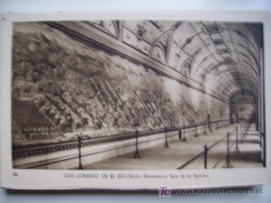 Postales: el escorial, sala de las batallas