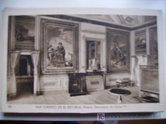Postales: el escorial, dormitorio de carlos IV