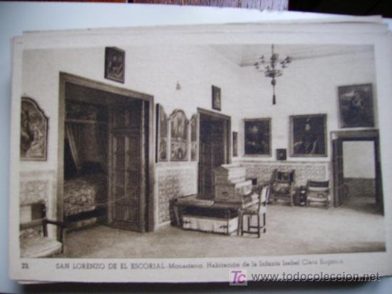 Postkarten: el escorial, habitacion de la infanta isabel clara eugenia
