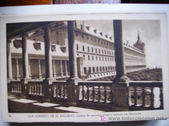 Postkarten: el escorial, galeria de convalecientes y fachada demediodia