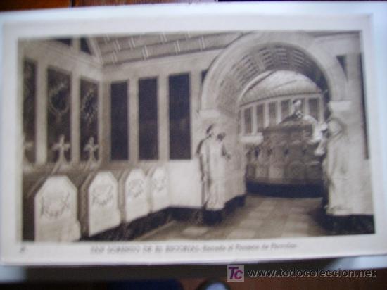 Postkarten: el escorial,entrada al panteon de parvulos