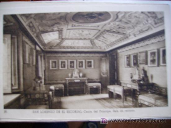 Postcards: el escorial,casita del principe, sala de retratos