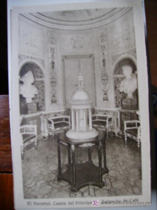 Postcards: el escorial,casita del principe, saloncito de cafe