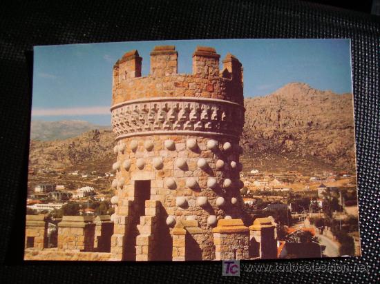 Postkarten: castillo de manzanares el real, al fondo la pedriza
