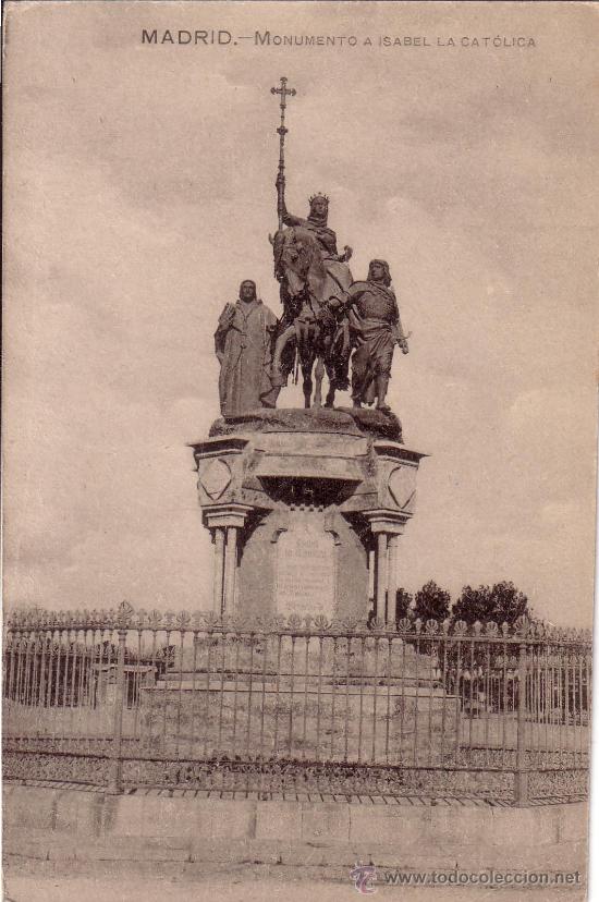 Postales: MADRID - MONUMENTO A ISABEL LA CATOLICA - Foto 1