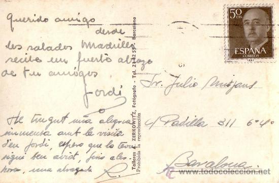 Postales: MADRID - ZERKOWITZ 128 - EDIFIC IO ESPA&Ntilde;A - ESCRITA Y CON SELLO - Foto 2