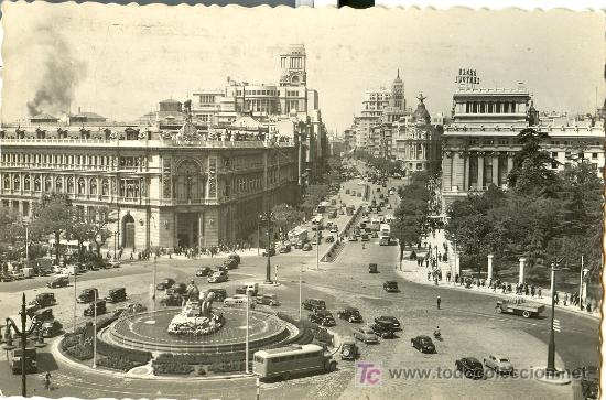 Postais: TARJETA POSTAL DE MADRID.PLAZA CIBELES Y CALLE DE ALCALA. ED. GARRABELLA N&ordm;189