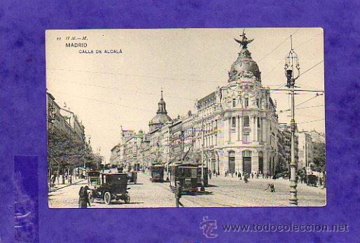 Postales: POSTAL DE MADRID CALLE DE ALCALA - Foto 1